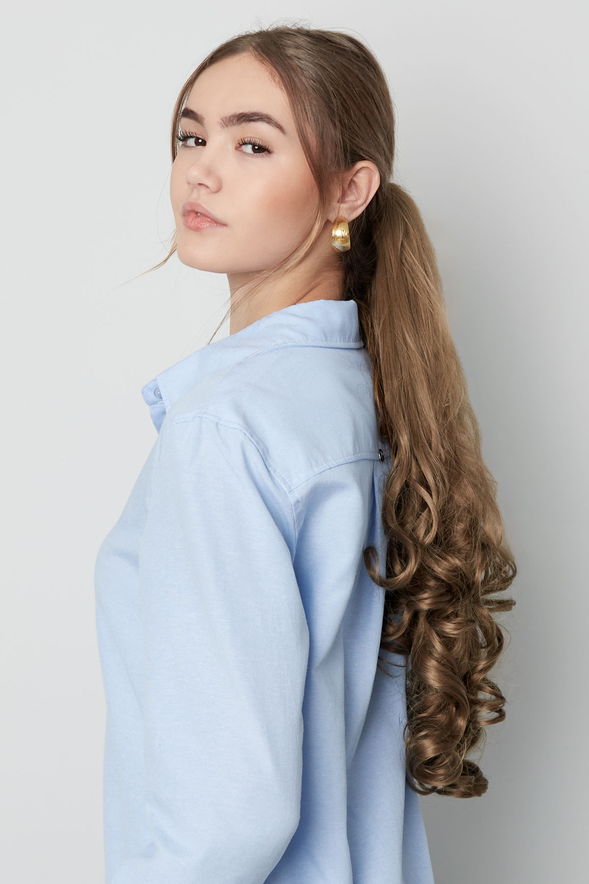 Ponytail clip in fancy - camel Picture2